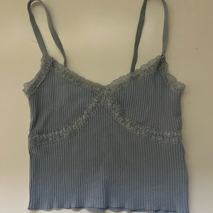 cotton on ribbed lace tank top
